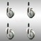 Service Caster 4 Inch 316SS Gray Polyurethane Swivel 3/4 Inch Expanding Stem Caster Set SCC SCC-SS316EX20S414-PPUB-34-4 - alternate 1